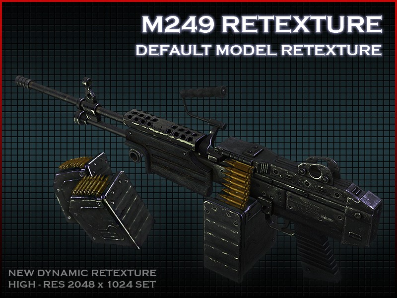 Стандартный M249 с новыми текстурами